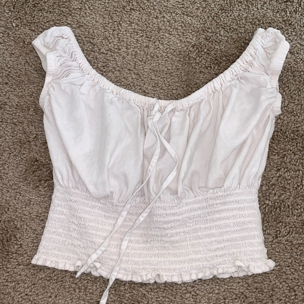 White crop top
